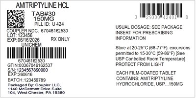 Label (29300 424 01 Amitriptyline HCl 150mg 67046 1625 30)